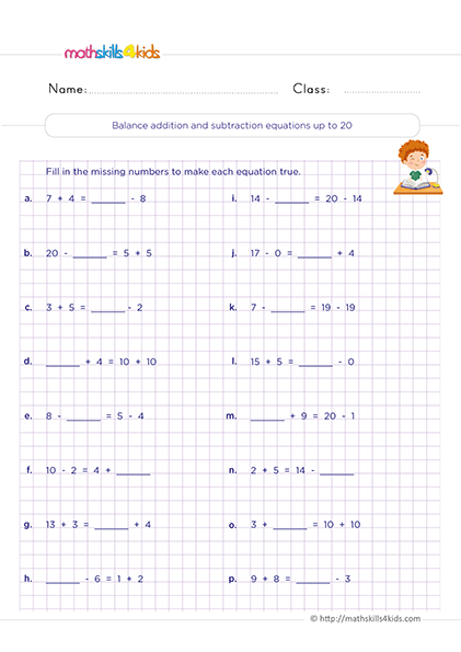 Free printable 2nd Grade mixed operations worksheets PDF - Related subtraction facts