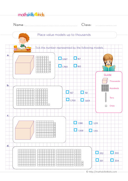 Free PDF download: 3rd Grade place value worksheets for kids - How do you do place value in thousands?