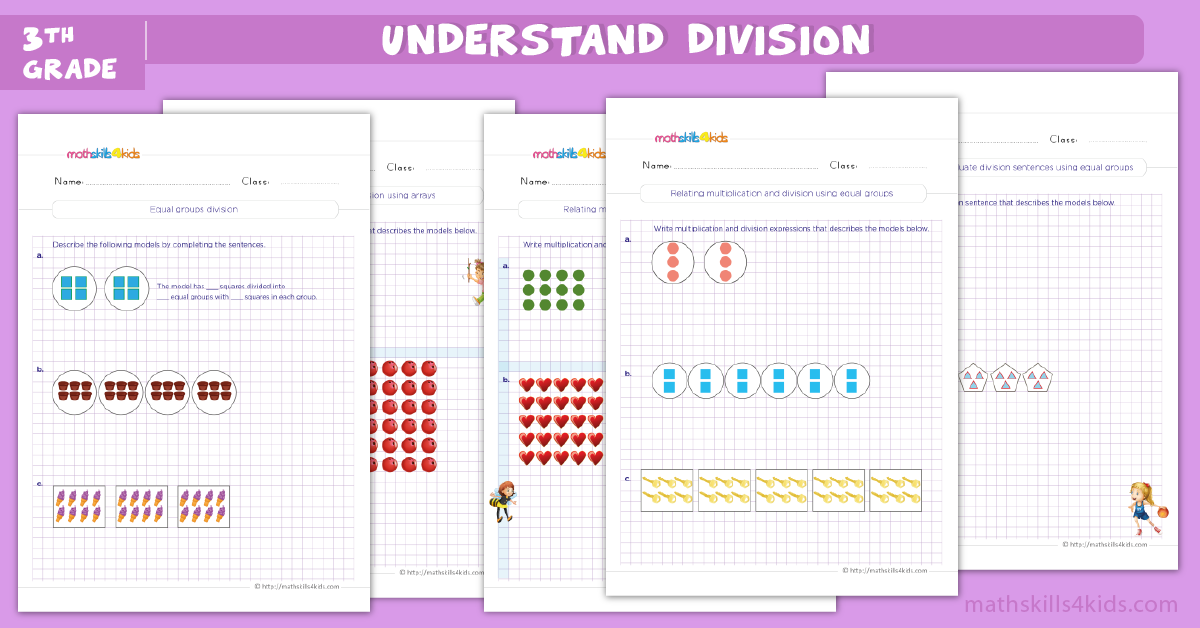 understand division 3rd Grade Math worksheets