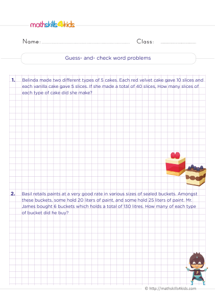 Grade 6 Math Word Problems: Tips, Tricks, and Answers - Guess and check word problems