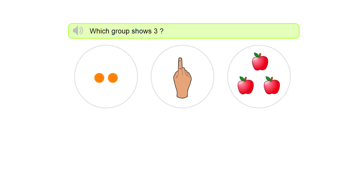Identifying number 3 - Number three recognition test