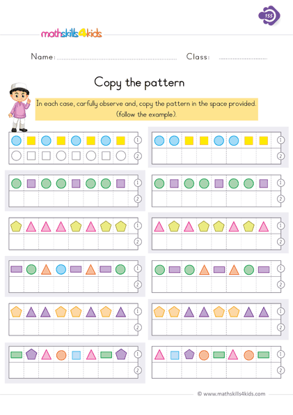 1st Grade Free Printable Pattern Worksheets Fun Engaging Activities