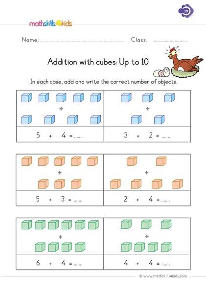 Basic Addition Worksheets for Grade 1 | Addition ...