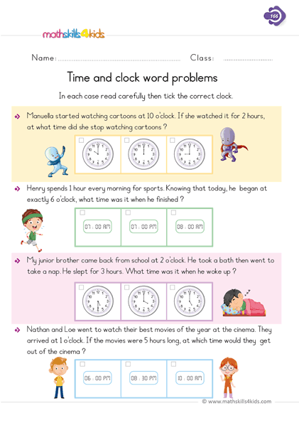 Free Printable Telling Time Worksheets for 1st Grade ...