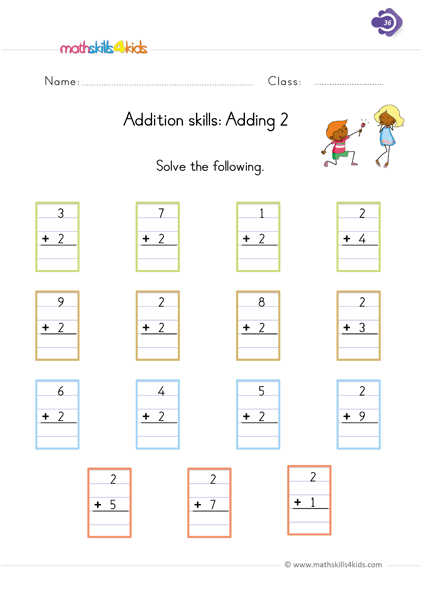 1 digit addition worksheets for grade 1 1st grade basic addition skills