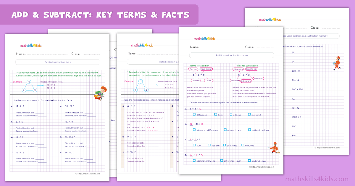 2nd Grade Addition and Subtraction: Key Terms and Facts Every Student Should Know