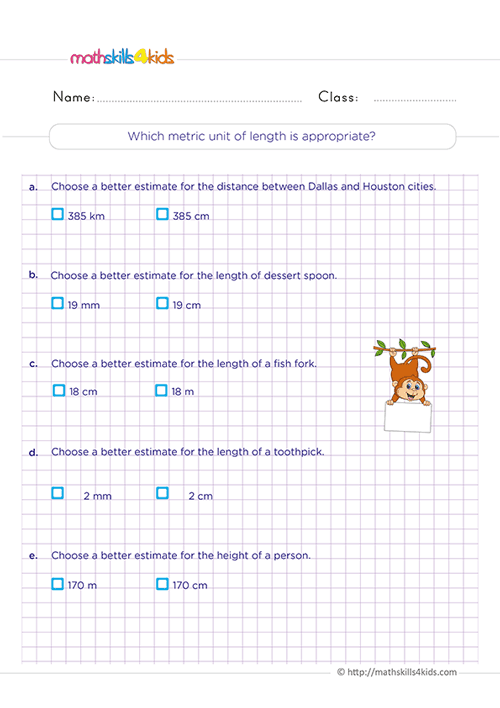 Use Models to Compare Fractions Practice - Which metric unit of-length is appropriate