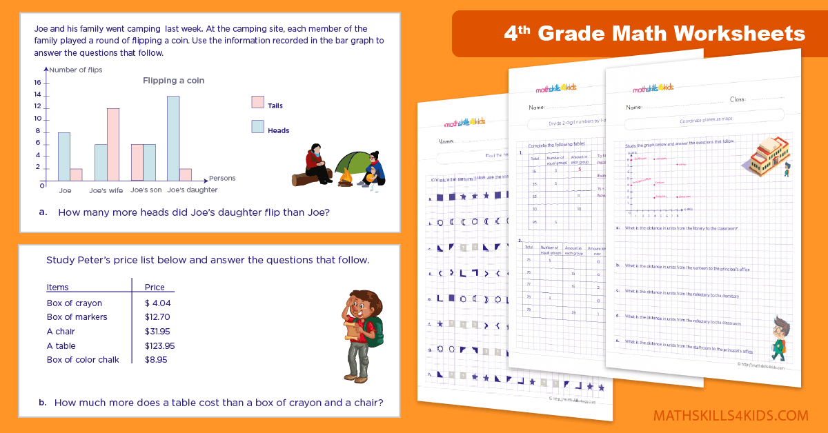 4th Grade Math Worksheets With Answers Free Printable Resources