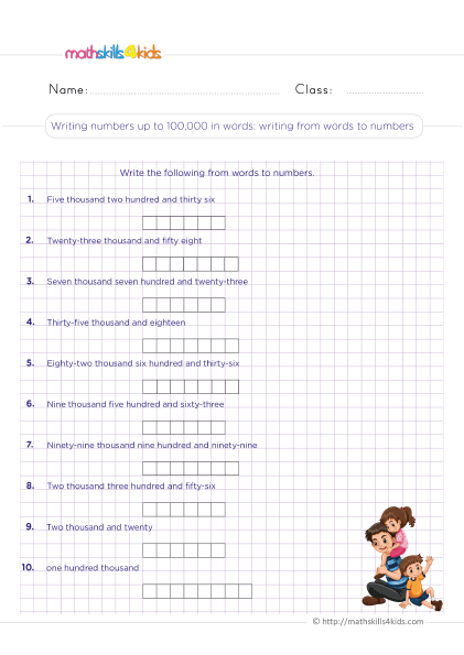 4th grade number sense worksheets mental math worksheets grade 4 pdf