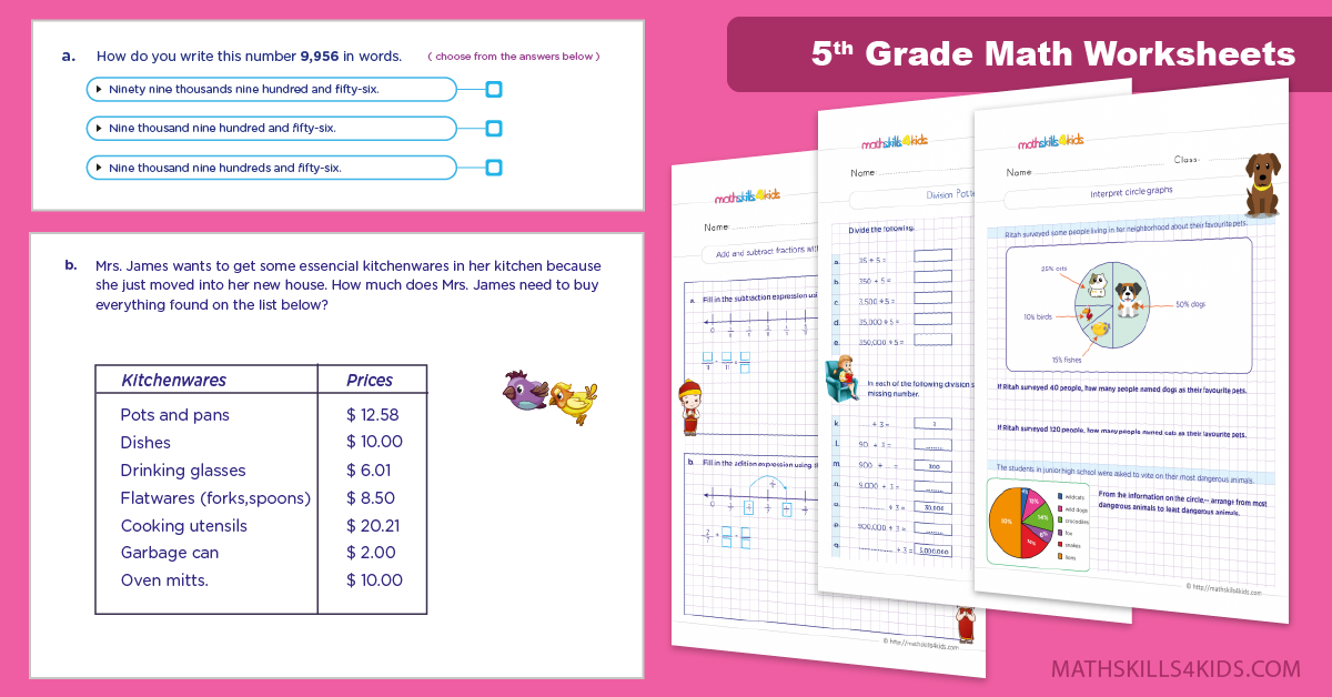 5th Grade Math Skills Practice Games And Worksheets PDF 5th Grade Math Fun Games And Worksheets