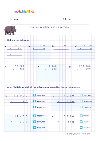 Multiplication Worksheets For Grade 5 With Answers - Free Printable Multiplication Worksheets For 5Th Grade