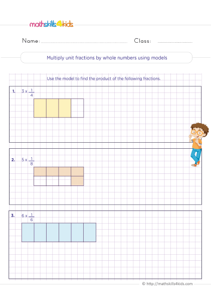 5th Grade Math Worksheets With Answers Multiplying Fractions 