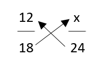 an example of cross multiplication with ratios and rates