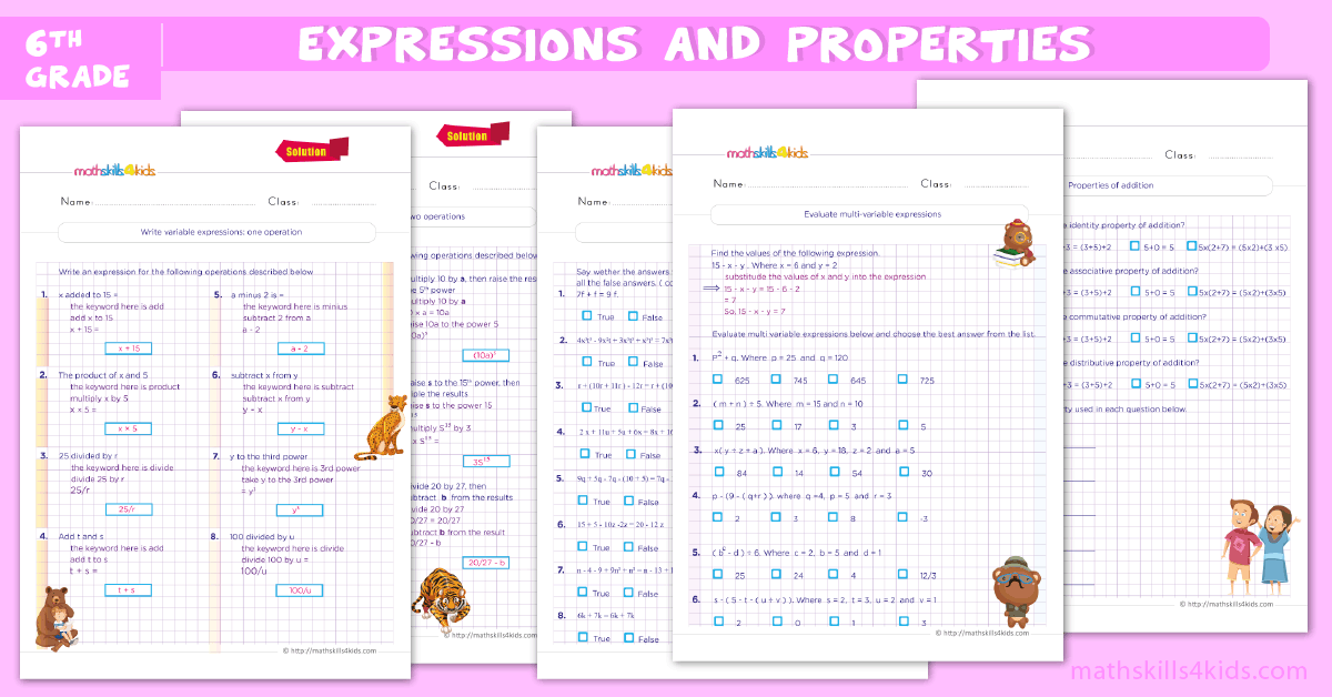 simple algebraic expressions