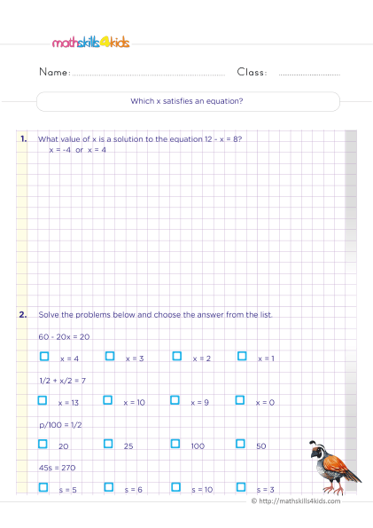 Math Example: Solving One-Step Equations: Example 20