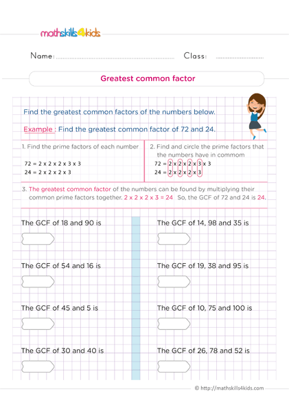 6th Grade Number Theory Worksheets PDF - Math Skills For Kids