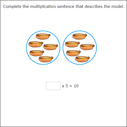 understand multiplication - Write multiplication sentences for equal groups