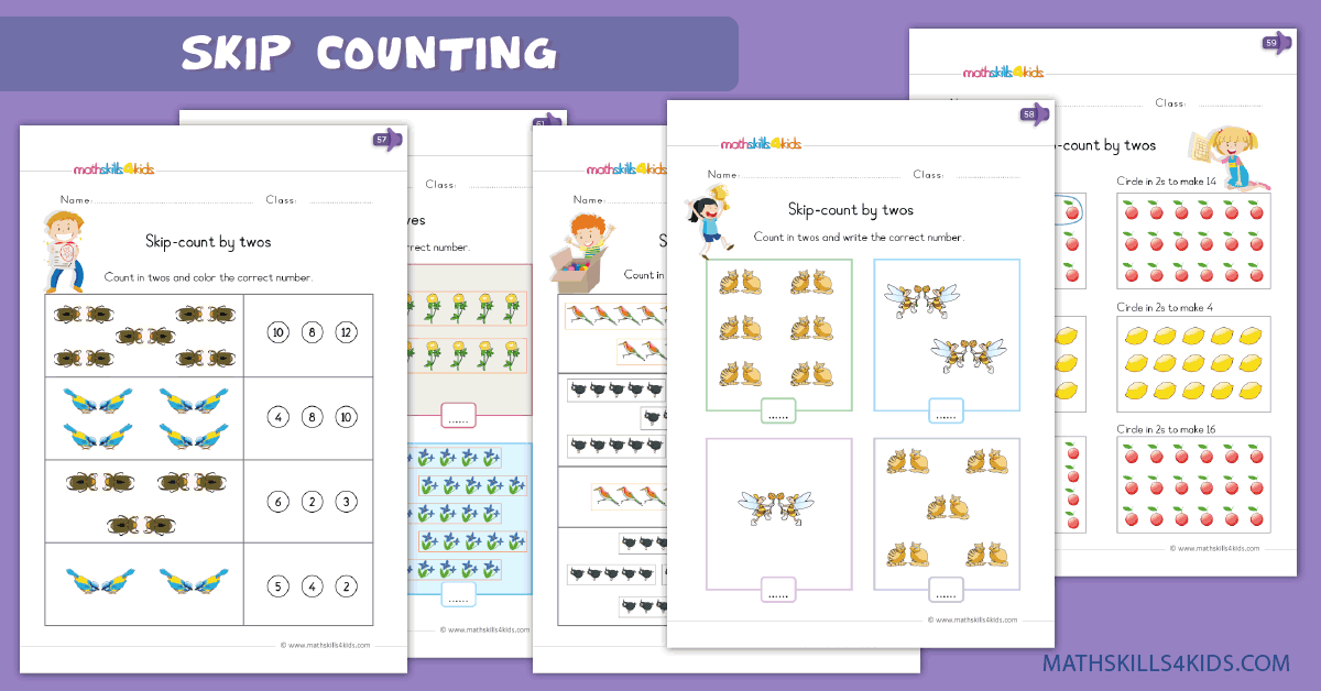 Skip counting worksheets for Kindergarten pdf - Skip counting by 2s, 5s and 10s