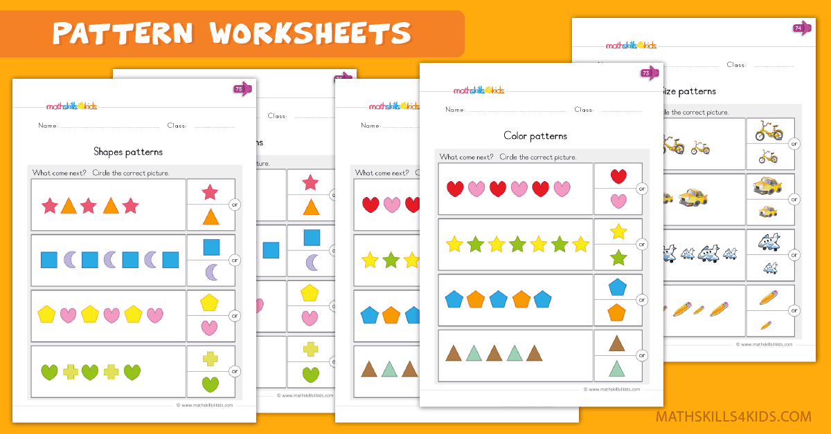 Patterns Worksheets For Kindergarten Pattern Recognition Worksheets