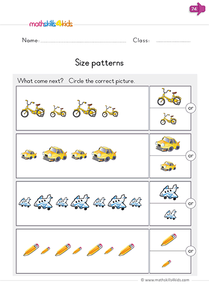 patterns worksheets - what come next? worksheets