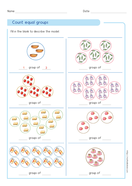 Equal Groups Multiplication - Understand multiplication Concept
