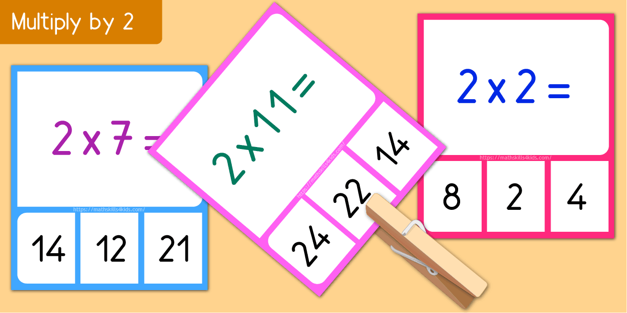 multiplication printable quizzes flashcards for x2