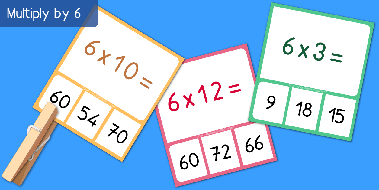 multiplication printable quizzes flashcards for x6