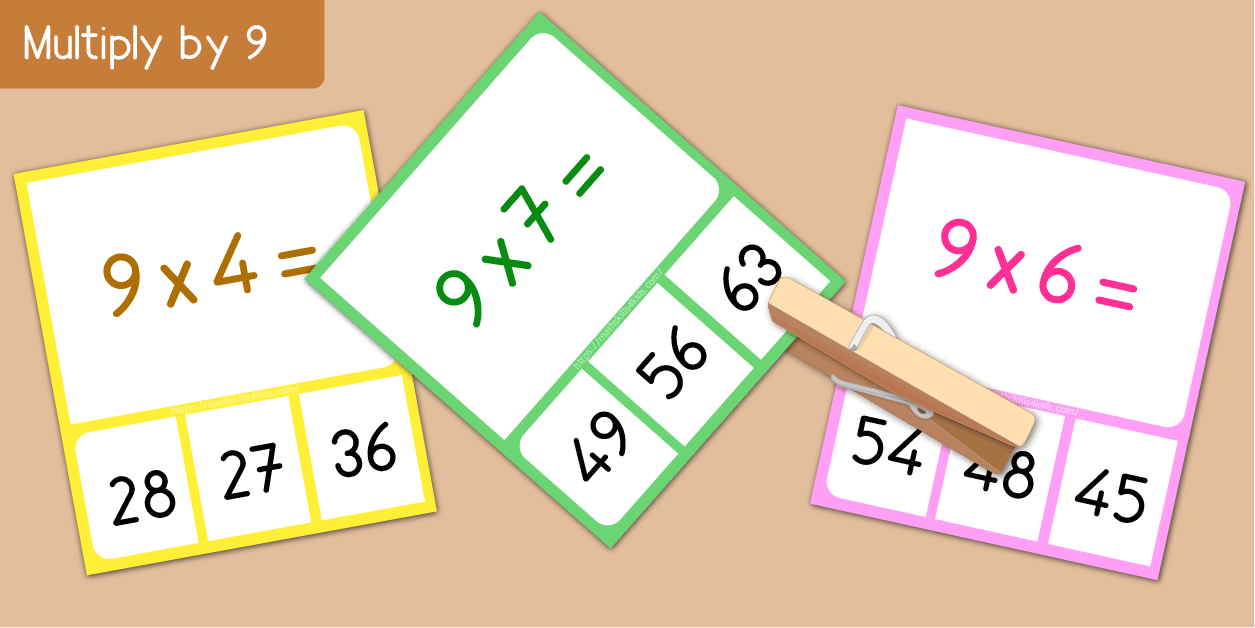 Multiplication Math Games Online - multiply by 9 flashcards