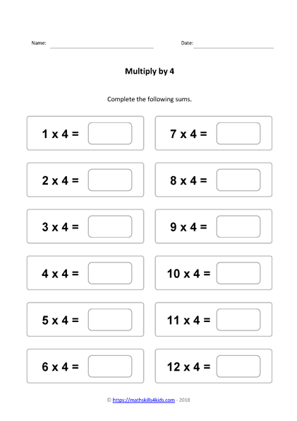 4Th Grade Free Printable Multiplication Chart Img cahoots