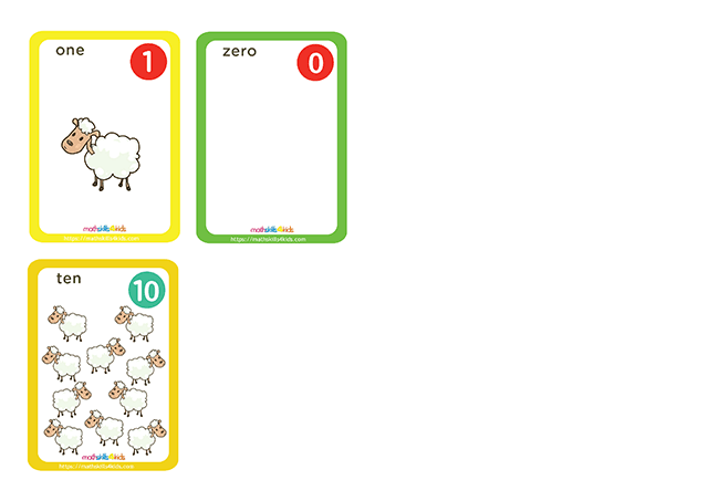 Hero Shepherd printable counting cards for numbers up to 10 - numbers pack 2