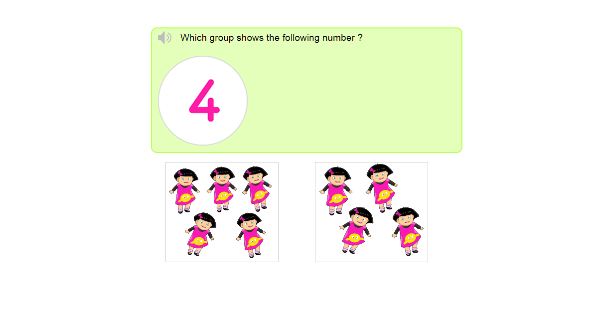 Representing numbers up to five - number identification to 5
