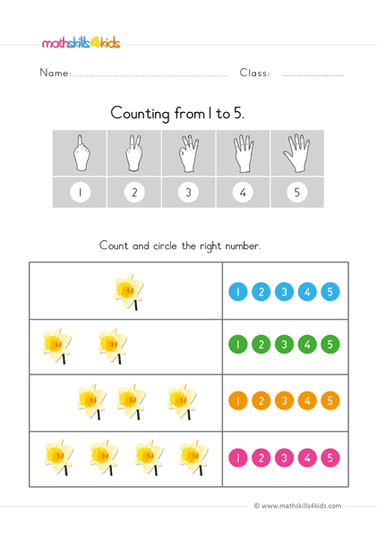 Preschool Learning to count up to 5