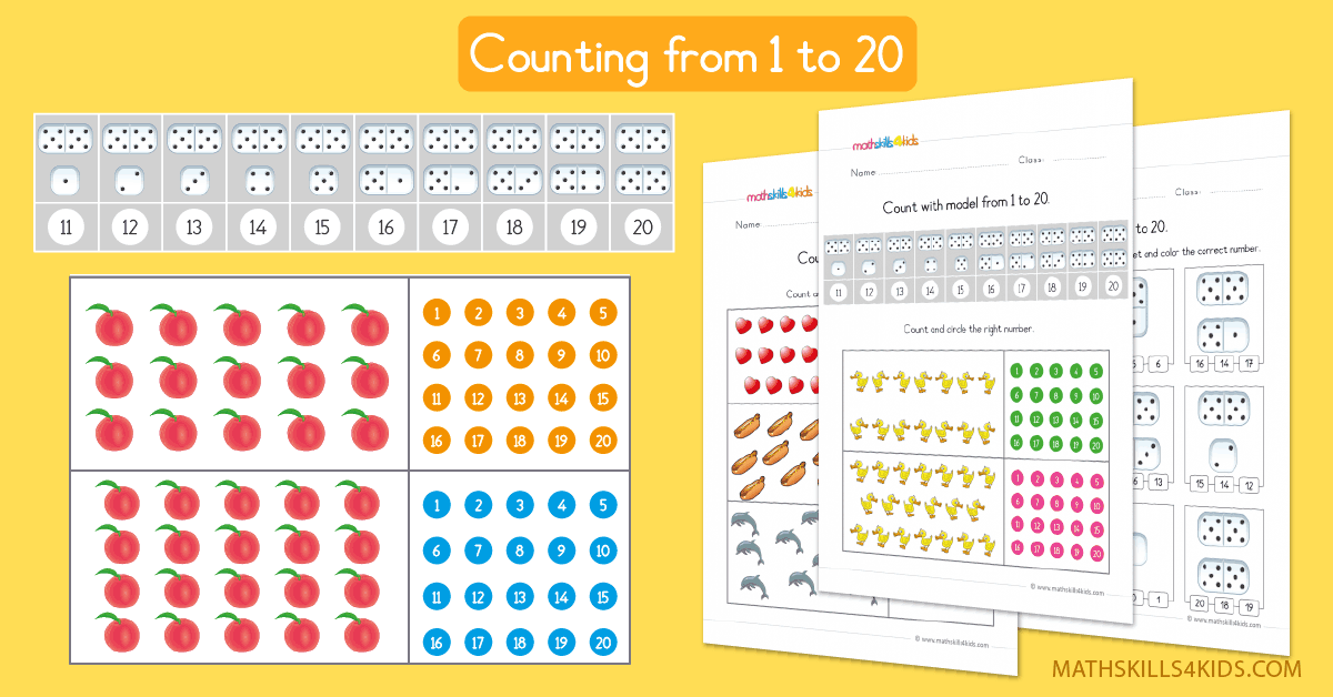 Counting to 20 worksheets for preschool - Pre-K Free Counting to 20 printable