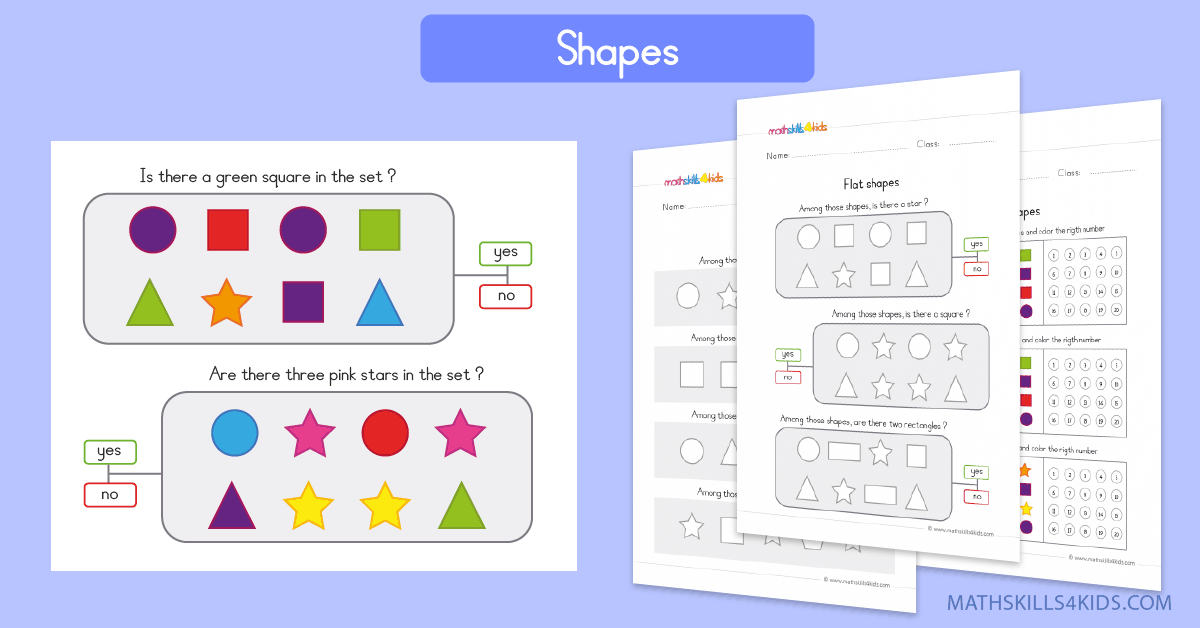 Shapes worksheets for Preschool - Pre-K Free Basic shapes for toddlers